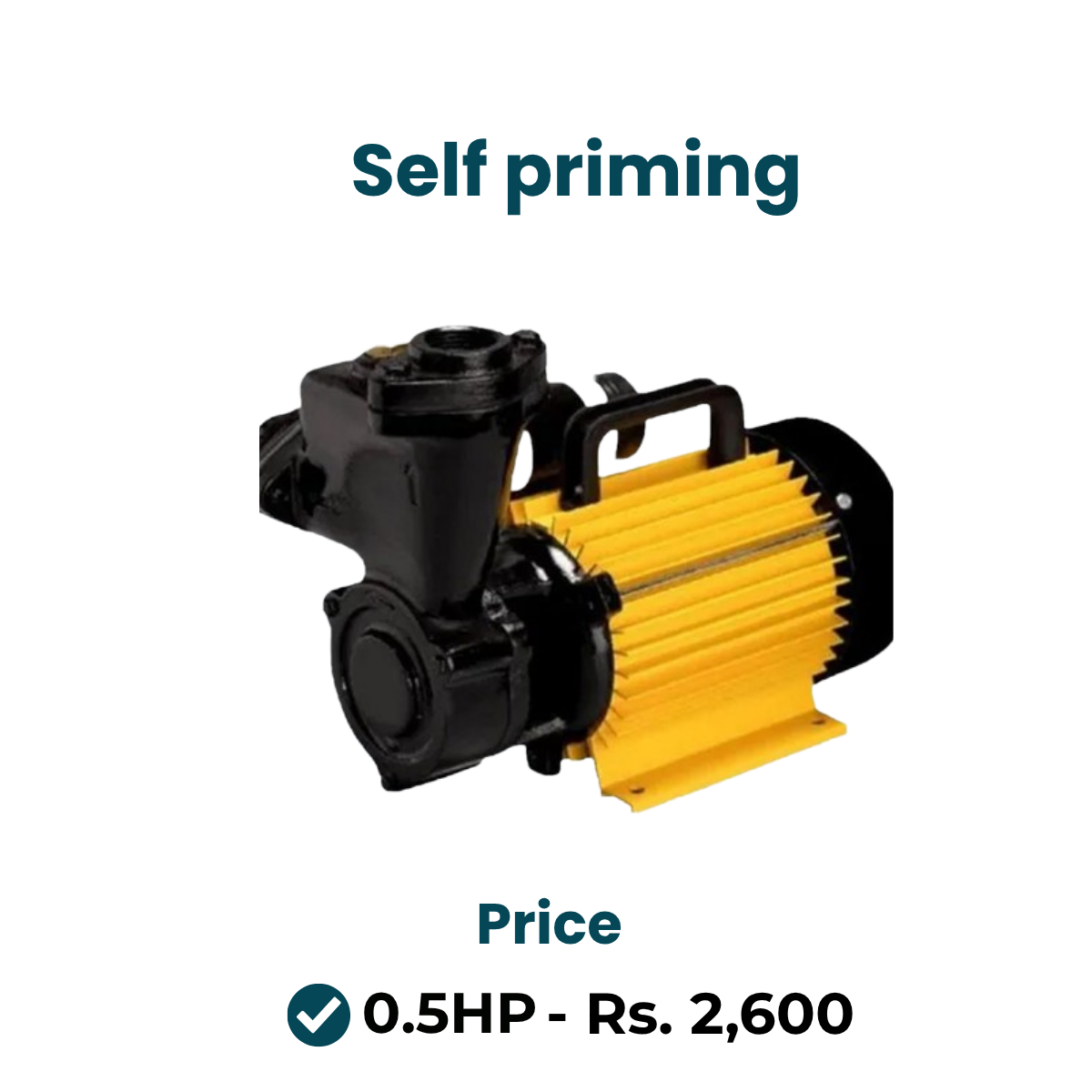 Self Priming Water Pump – 0.5 HP