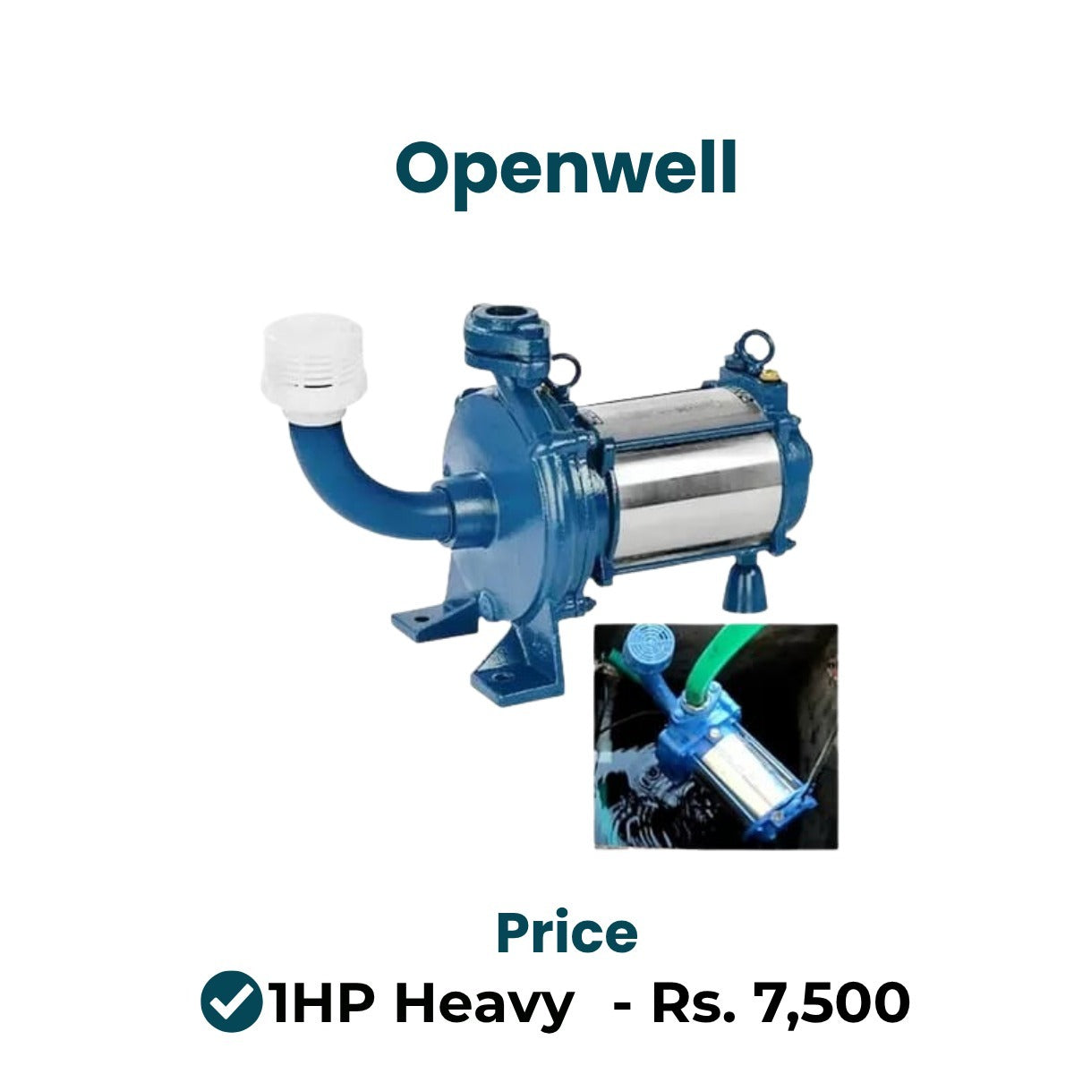 Openwell Submersible Pump – 1 HP Heavy Duty